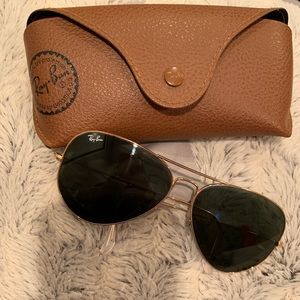 RAY BAN AVIATOR SUN GLASSES LARGE METAL